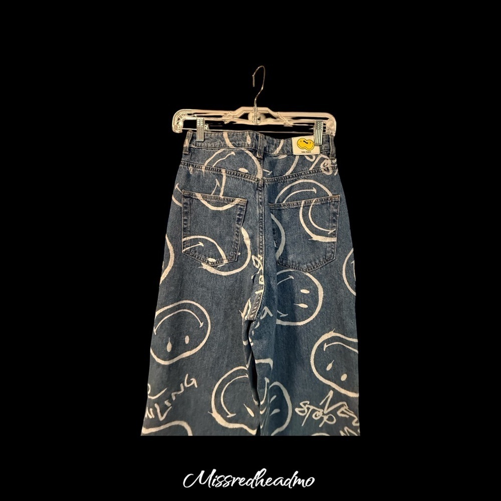 H&M Blue Smiley Pattern Jeans - Picture 4 of 6